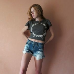 American Eagle Hi-Rise Shortie Denim Shorts